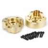 4pcs Heavy Brass Front Rear Wheel Counterweight Cover Brass Knuckle for RC Redcat GEN8 view 2
