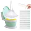 100Pack Potty Chair Liners with Drawstring,Toilet Seat Potty Bags Cleaning Bag for Kids Toddlers,Baby Training Seat view 1