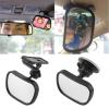 AnHua 2 Pcs Safety Car Back Seat Baby View Mirror Adjustable Baby Rear Convex Mirror Car Baby Kids Monitor Mini Baby Products Two installation methods view 1
