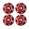 Aluminium 17MM Hex Wheel Nut Center Cap for 1:8 Off-road RC Car Monster Truck Traxxas X-Maxx SUMMIT E-REVO - 4Pc Red view 3