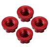 Aluminium 17MM Hex Wheel Nut Center Cap for 1:8 Off-road RC Car Monster Truck Traxxas X-Maxx SUMMIT E-REVO - 4Pc Red view 4