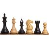 4" Fierce Knight Staunton Chess Pieces Only Set - Weighted Ebonised Boxwood view 1