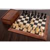 4" Fierce Knight Staunton Chess Pieces Only Set - Weighted Ebonised Boxwood view 2
