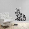 Cat Animal Wall Art Stickers - Vinyl Decals for Women and Kids Removable Funny Kitten Black Silhouette Living Room Bedroom Kindergarten Children Home IR0244 (w48 h56) view 1