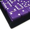 Marion Domino Double 6 Purple Jumbo Tournament Professional Size with Spinners in Elegant Black Velvet Case. view 2