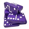 Marion Domino Double 6 Purple Jumbo Tournament Professional Size with Spinners in Elegant Black Velvet Case. view 3