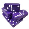 Marion Domino Double 6 Purple Jumbo Tournament Professional Size with Spinners in Elegant Black Velvet Case. view 4