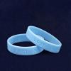 50 Pack Light Blue Silicone Bracelets - Light Blue Colored Rubber Wristbands for Prostate Cancer, Trisomy 18, Cushings, Scleroderma Awareness, Graves Disease, Gift Giving & Fundraising view 2