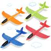 VCOSTORE 4 Pack Foam Airplanes for Kids, 17.5'' Large Throwing Foam Glider Planes Toys,Flying Styrofoam Kid Airplanes Toy for 3 4 5 6 7 8 9 10 11 12 Year Old Boys Girls with Outdoor Sports Play view 1