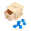 Adena Montessori Infant Toddlers Coin Box Montessori Toys for 6-12 Months Babies 1 Year 2 Year Old (Typical Coin Box) view 1