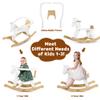 Belleur Rocking Horse for Kids 1-3 Years Old, Wooden Rocking Toy for Toddlers with Removable Fence for Indoor & Outdoor Activities, Baby Horse Riding Toy for Birthday & Visit Gifts view 2