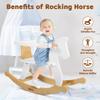 Belleur Rocking Horse for Kids 1-3 Years Old, Wooden Rocking Toy for Toddlers with Removable Fence for Indoor & Outdoor Activities, Baby Horse Riding Toy for Birthday & Visit Gifts view 4