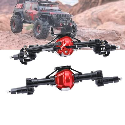 RZXYL 1/10 Aluminum Alloy Complete Portal Axles for Axial SCX10 D90 RC Crawler Car Upgrades (Black)