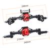 RZXYL 1/10 Aluminum Alloy Complete Portal Axles for Axial SCX10 D90 RC Crawler Car Upgrades (Black) view 2