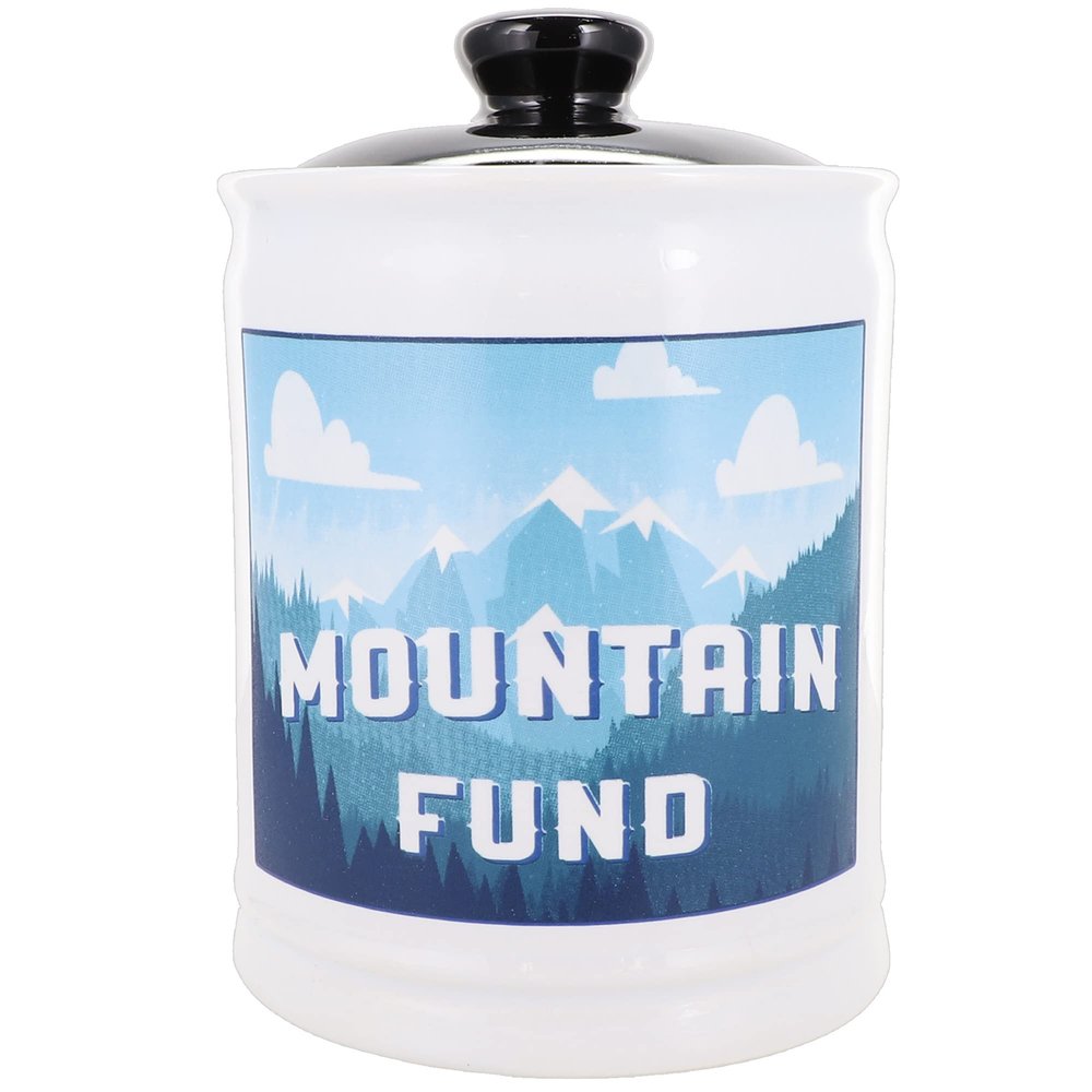 Cottage Creek Jars Gifts for Men and Women, Mountain Fund Travel Piggy Bank, Boyfriend Gifts, Camping and Travel Essentials Storage Containers, Candy Jar, Coin Bank, Adventure Fund, Wedding Gifts