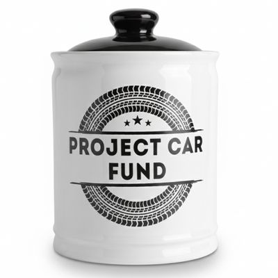 Cottage Creek Jars | Project Car Fund Piggy Bank | Car Accessories Ceramic Jar for Office & Home Decor | Gifts for Men, Dad, Boyfriend, Teens, Women, Friends, Mens Gifts for Father's Day