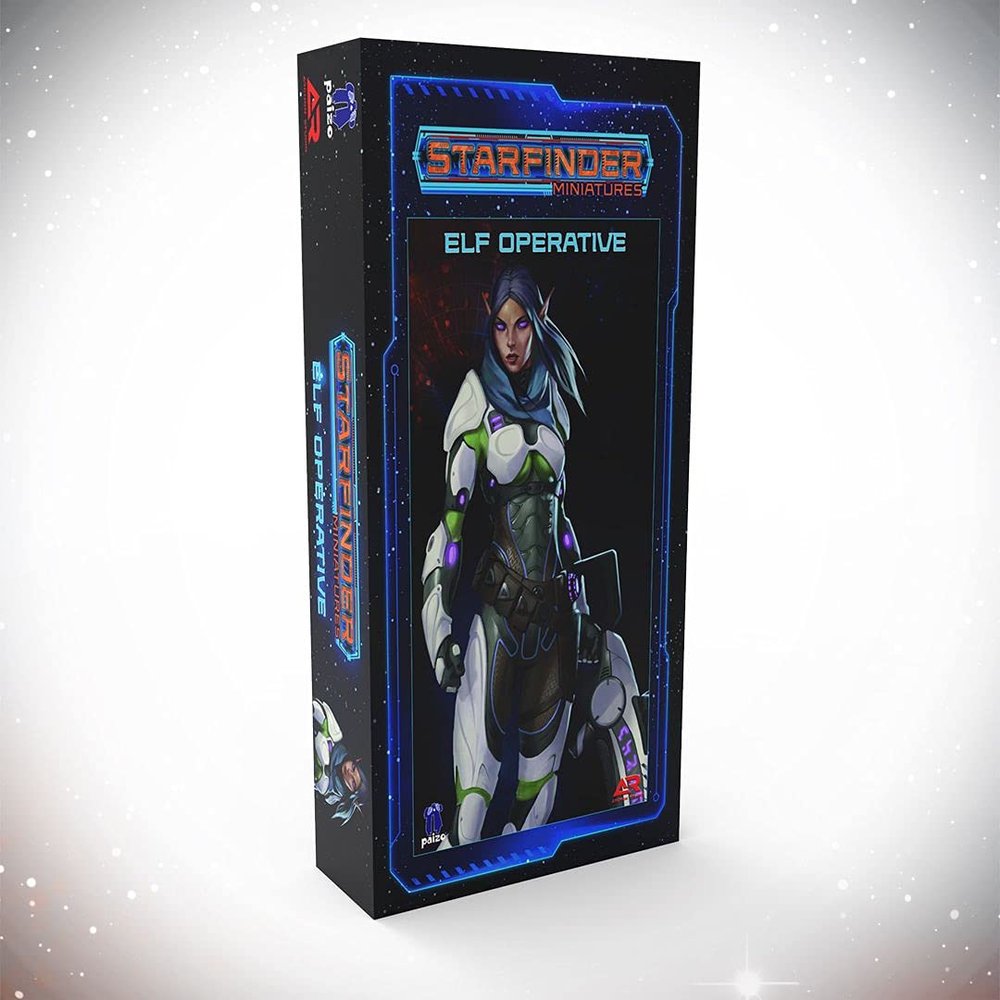 Archon Studio Starfinder Unpainted Miniatures: Elf Operative- 32mm Unpainted Plastic Miniatures by Archan Studio - for Kids and Adults Ages 14+, Grey