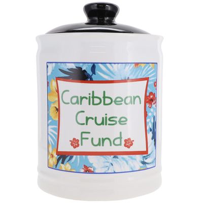 Cottage Creek Jars - Caribbean Cruise & Island Vacation Travel Essentials - Caribbean Cruise Fund Piggy Bank - Gifts for Women & Men, Adventure Vacation Fund Jar for Couples Wedding & Honeymoon Gifts