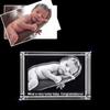 A&B Crystal Collection Newborn Baby - Engraved 3D Photo Gift - Thoughtful Congratulations & Celebration Keepsake (Medium Rectangle (3 x 3.5 x 3 inches)) view 2