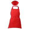 Alvivi Kids Chef Kitchen Costume Apron Hat Outfit Adjustable Bib Artist Apron for Cooking Baking Painting Crafting Red 2-4 view 1