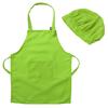 Alvivi Kids Chef Kitchen Costume Apron Hat Outfit Adjustable Bib Artist Apron for Cooking Baking Painting Crafting Green 8-12 view 4