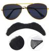 Beefunny Biker Costume Accessories Biker Cap Sunglasses 70s 80s Steam Punk Roker Party Dress Unisex (C) view 4