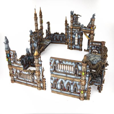 Rampart Modular Terrain Eternal Cathedral Core Set - Unpainted Fully Customizable Scaled Tabletop Terrain by Archan Studio - for Kids and Adults Ages 14+