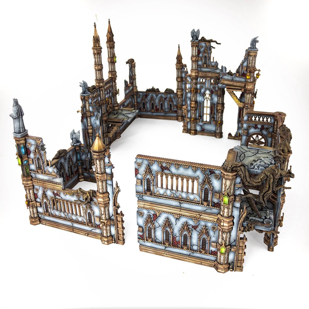 Rampart Modular Terrain Eternal Cathedral Core Set - Unpainted Fully Customizable Scaled Tabletop Terrain by Archan Studio - for Kids and Adults Ages 14+