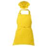 Alvivi Kids Chef Kitchen Costume Apron Hat Outfit Adjustable Bib Artist Apron for Cooking Baking Painting Crafting Yellow 4-8 view 2