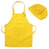 Alvivi Kids Chef Kitchen Costume Apron Hat Outfit Adjustable Bib Artist Apron for Cooking Baking Painting Crafting Yellow 4-8 view 4