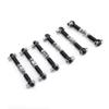 6PCS RC Adjustable Servo Links Tie Rod Set Fit for HSP/ZD Racing/Hpi/LRP/, 1/12 & 1/10 Drift Car Truck (Black) view 2