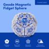 Speks Geode Magnetic Fidget Toy | Sensory Desk Toy for Adults & Teens 14+ | Stress Relief Gift | Sphere, Cobalt view 2