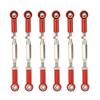 Dilwe RC Tie Rod, 81mm Adjustable Aluminum Servo Links Tie Rod Compatible with 1/10 RC Truck. 6PCS(Red) view 1