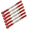 Dilwe RC Tie Rod, 81mm Adjustable Aluminum Servo Links Tie Rod Compatible with 1/10 RC Truck. 6PCS(Red) view 2