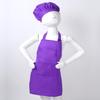 Alvivi Kids Chef Kitchen Costume Apron Hat Outfit Adjustable Bib Artist Apron for Cooking Baking Painting Crafting Purple 4-8 view 3