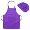 Alvivi Kids Chef Kitchen Costume Apron Hat Outfit Adjustable Bib Artist Apron for Cooking Baking Painting Crafting Purple 4-8 view 4