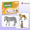 Hungry Brain Wild Animals Flash Cards for Toddlers (Ages 14)  24 Double-Sided Real Picture Learning Cards | Early Learning Educational Flashcards | Montessori & Preschool Toy for Babies and Kids view 2