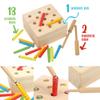 Boxiki kids Wooden Montessori Toys for Babies, Toddlers & Kids, Fine Motor Skills, Magnetic Worm Game for 3 Years Old view 4