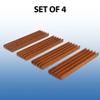 GSE Games & Sports Expert Domino Set of 4 Wooden Domino Trays Holders Organizer - Premium Tiles Holder Racks for Mexican Train, Chicken Foot and Other Games view 2