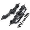 QUE-T Black Metal Front Rear Axle Set for 1/10 Scx10 90028 RC Model Crawler Car view 1