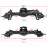 QUE-T Black Metal Front Rear Axle Set for 1/10 Scx10 90028 RC Model Crawler Car view 2