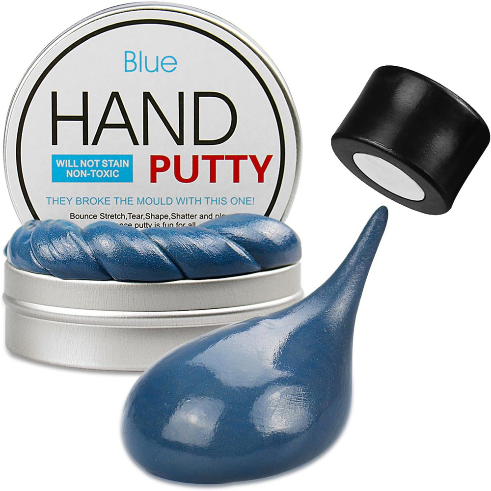 JAYEE Blue Magnetic Slime Putty, Magic Slime Hand Soft Putty with Upgraded Bigger Magnet Fidget Game Stress Relief Thinking Educational Toy Christmas Birthday Gifts for Boys Girls Adults(Blue)