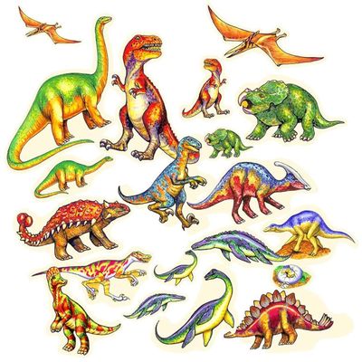 20 Piece Dinosaurs Felt Figures Set for Flannel/Felt Board Playboard Story Time Precut