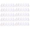 Backbayia 10 Pieces Clear Acrylic Poker Chips Tray for 100 Chips, Casino Board Game Accessory view 1