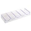 Backbayia 10 Pieces Clear Acrylic Poker Chips Tray for 100 Chips, Casino Board Game Accessory view 2