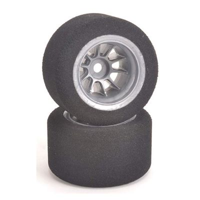 Contact RC JF1-28RA F1 Rear Foam Tire 28Shore Diameter 63mm Gray Wheels (2)