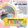 144 PCS Jumbo Washable Sidewalk Chalk Set Non-Toxic Jumbo Chalk for, Painting on Chalkboard, Playground, Blackboard, and Outdoor Art Play (144) view 3