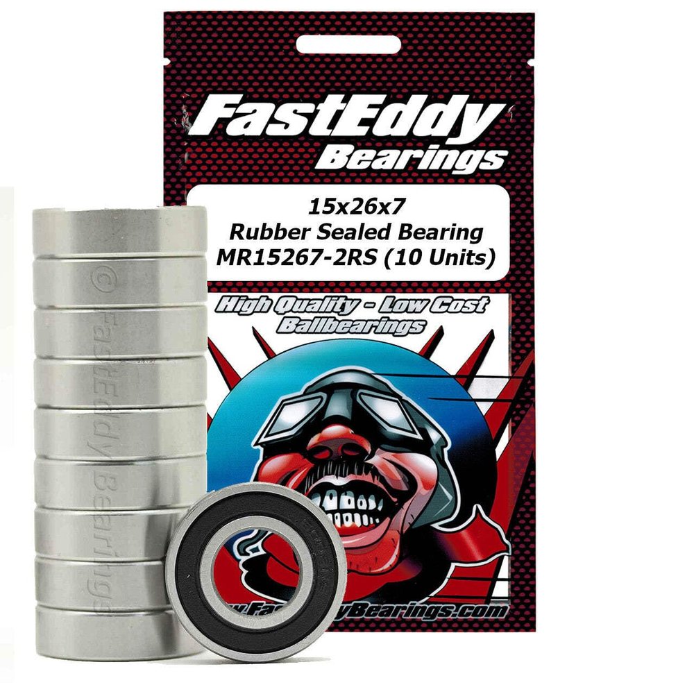 15X26X7 Rubber Sealed Bearing MR15267-2RS 10 Units