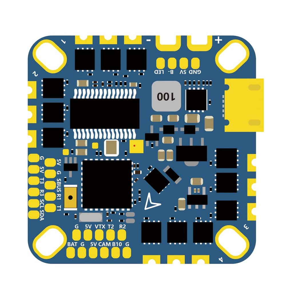 FEICHAO F411 20A ESC AIO 2S-5S BLHELI_S Flight Controller MPU6000 Compatible with Frsky/Futaba/Flysky/TBS Crossfire/DSM-X DSM-2 Receiver (20A)