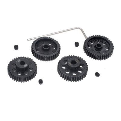 4pcs 48P Pinion Gear 3.175mm Set Hardened 36T 37T 38T 39T 48DP Pitch Gears RC Upgrade Part with Screwdriver